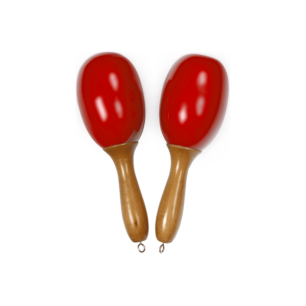 Tanga MARACAS-ROUGE-L Maracas grandi in legno - Rosse