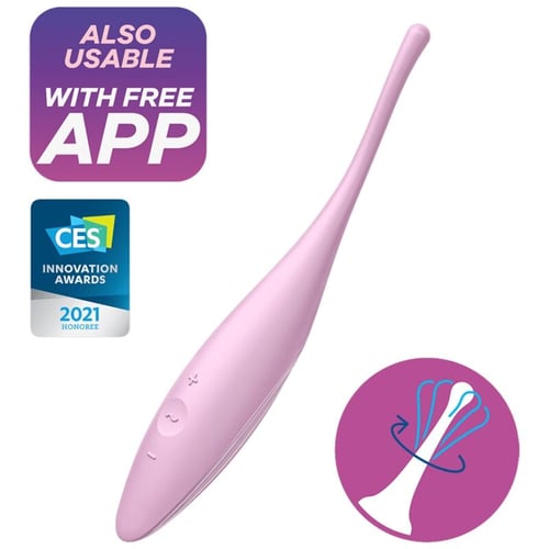 SATISFYER CONNECT SATISFYER - VIBRATORE TWIRLING JOY CLIT TIP ROSA