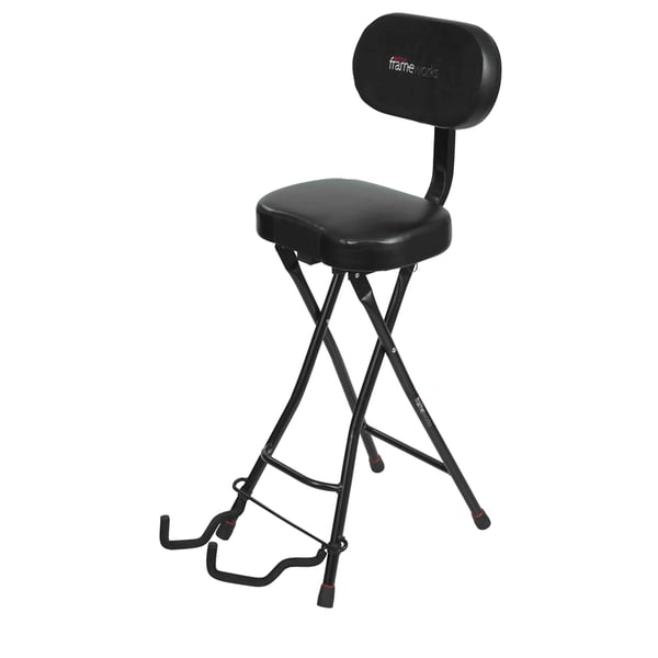 Gator Frameworks GFW-GTR-SEAT Sgabello con stand per chitarra<br>