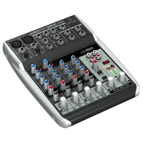 BEHRINGER XENYX Q802-USB MIXER 8 INGRESSI +48V + INTERFACCIA AUDIO USB + SOFTWARE GRATUITO