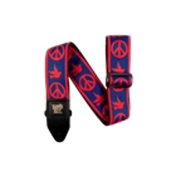 Ernie Ball Tracolla Red and Blue Peace Love Dove Jacquard 2021