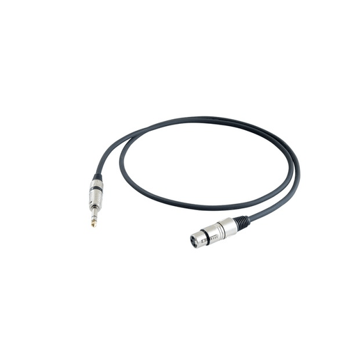 PROEL STAGE Cavo professionale bilanciato con connessioni jack Stereo Ø 6.3 mm PROEL - presa volante XLR 3P PROEL/ S3CPRO - HPC210 - XLR3FVPRO. Lunghezza: 1 metro. Colori disponibili: Nero. Altre lunghezze disponibili: visualizzare le specifiche tecniche