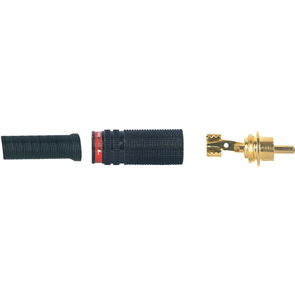 PROEL STAGE Spina volante RCA professionale. Colore: Nero con anello rosso.
