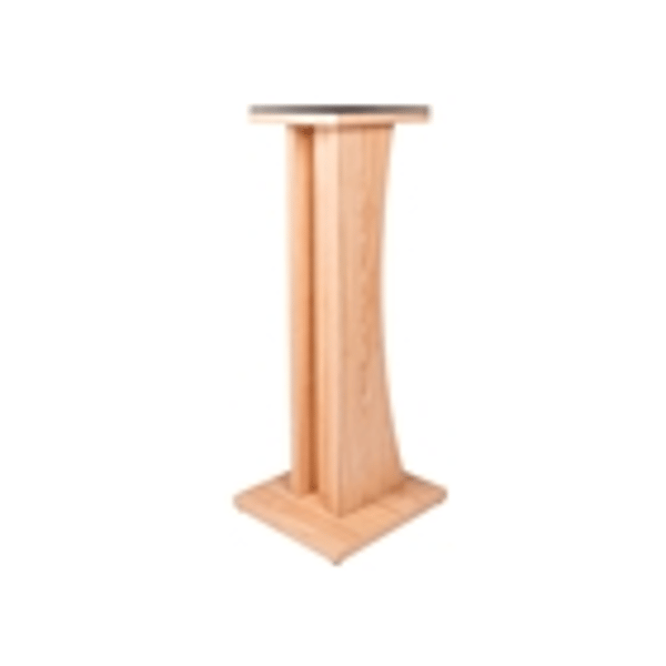 Gator Frameworks GFW-ELITESPKSTMN-MPL Coppia di supporti per monitor da studio in legno con finitura naturale Maple opaca<br>