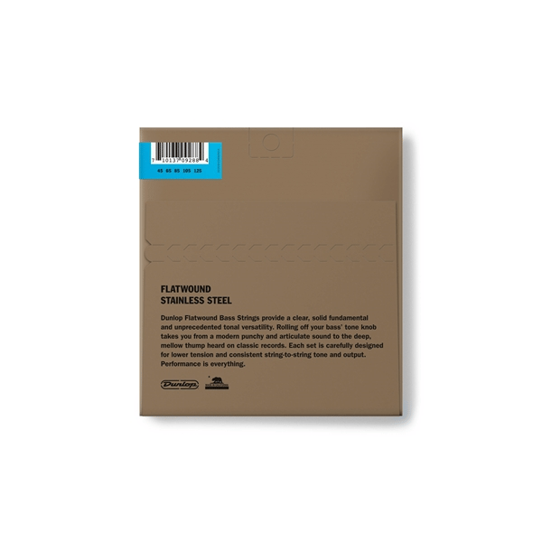 Dunlop DBFS45125 Corde Flatwound per basso 45-125 Medium-5/Set
