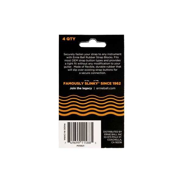 Ernie Ball 5621 Strap Blocks Orange