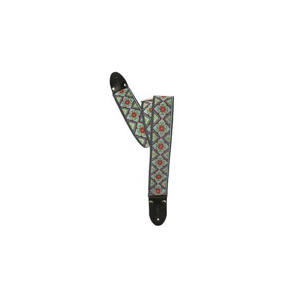 PRS 2" Retro Deluxe Jacquard Strap Teal/Gold