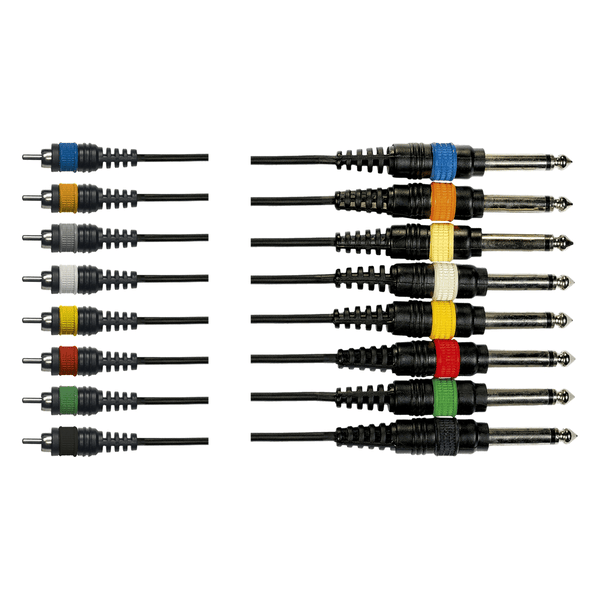 Yellow Cable OC16 Frusta 8 Cavi RCA Maschio/Jack Mono 5 m