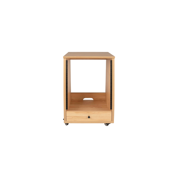 Gator Frameworks GFW-ELITESTUDIORK12-MPL Rack da studio inclinato 12 unità con finitura in acero naturale opaco<br>