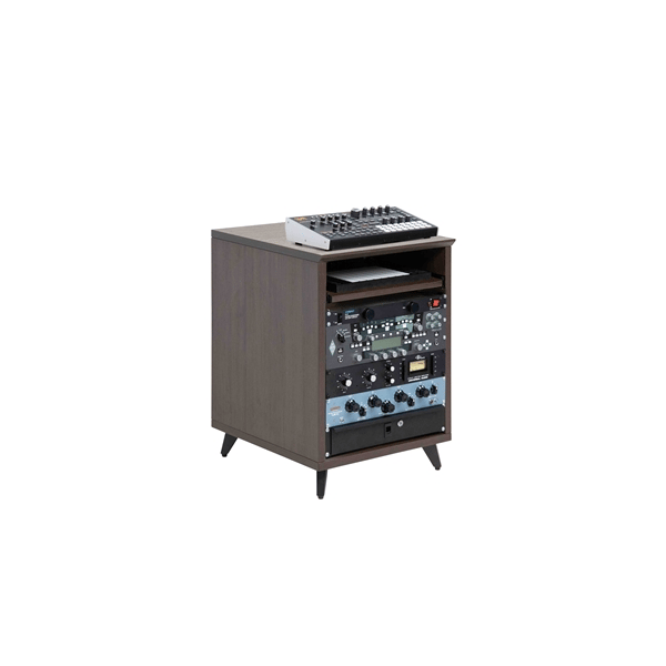 Gator Frameworks GFW-ELITEDESKRK-BRN Rack studio 10U in noce scuro<br>