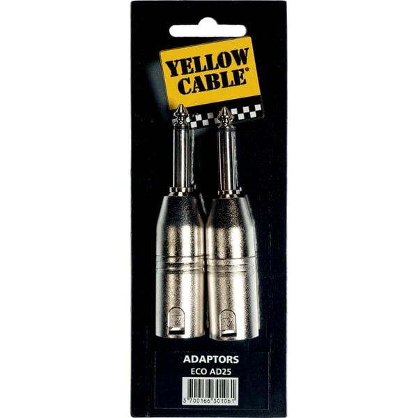 Yellow Cable AD25 Adattatore Jack Mono Maschio/XLR Maschio 2 Pcs