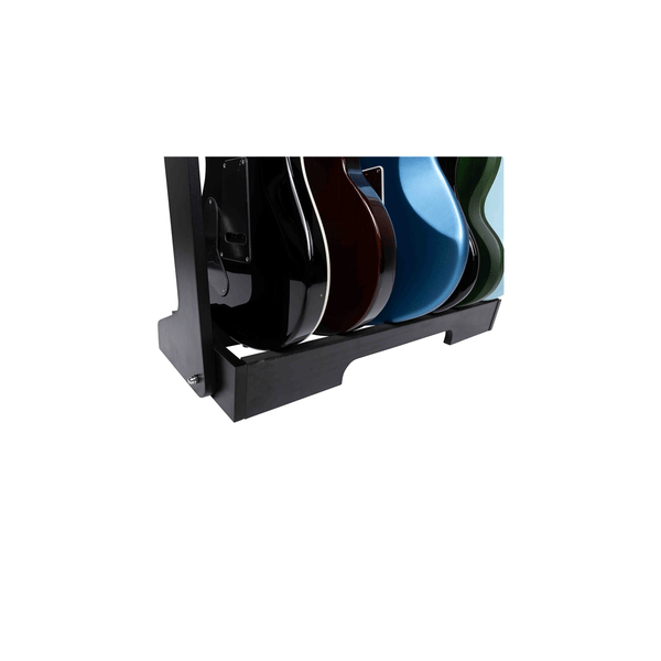 Gator Frameworks GFW-GTR-WD6RK-BLK Supporto in legno per 6 chitarre con finitura nera<br>