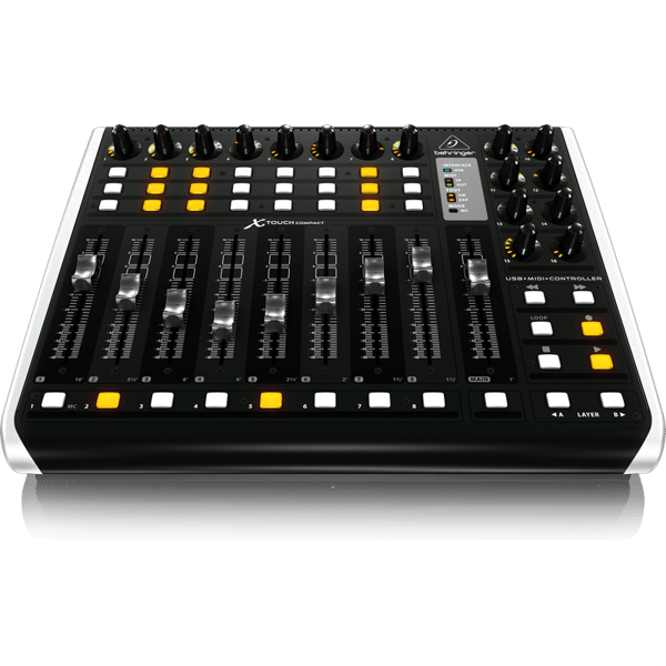 BEHRINGER X-TOUCH COMPACT CONTROLLER MIDI USB 9 FADER MOTORIZZATI SENSIBILI 16 ENCODER 34 TASTI