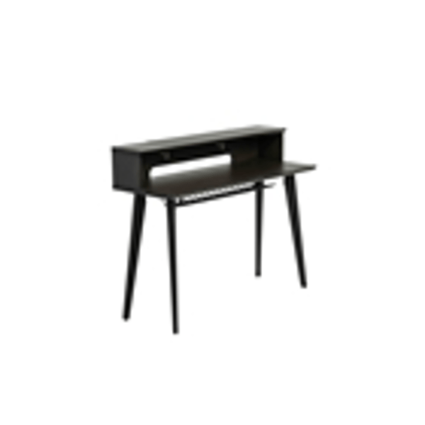 Gator Frameworks GFW-ELITEKEYTBL61-BRN Workstation in legno per tastiere fino a 61 tasti, colore noce scuro<br>