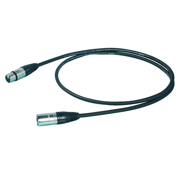 PROEL STAGE Cavo professionale bilanciato con connessioni presa volante XLR 3P PROEL - spina volante XLR PROEL 3P/XLR3FV - HPC210 - XLR3MV. Colori disponibili: BK - BL - BZ - GN - RD.