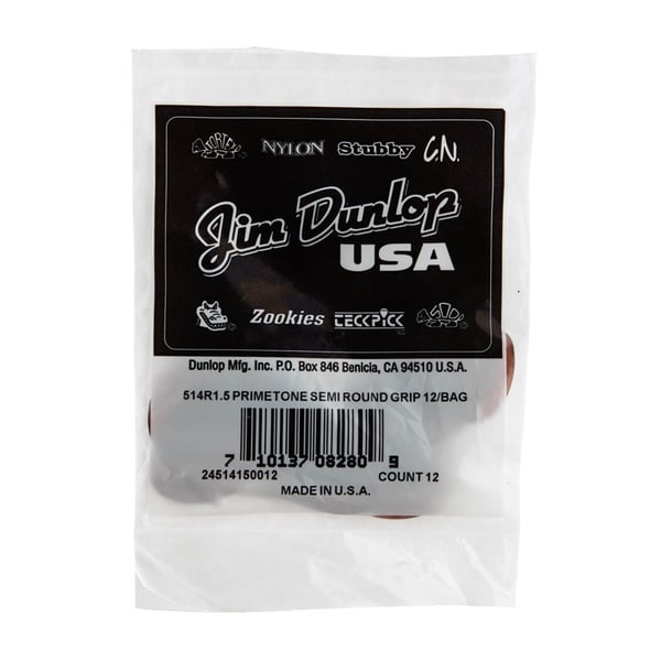 Dunlop 514R1.5 Primetone Semi Round (Grip), Refill Bag/12