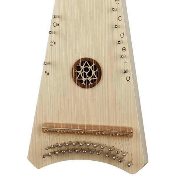 HORA SALTERIO CONTRALTO ( ALTO PSALTERY ) TOP ABETE FONDO FASCE ACERO 25 CORDE CON BORSA ARCHETTO PECE E CHIAVE ACCORDATURA SOL4-SOL6