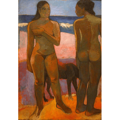 Paul Gauguin Due nudi su una spiaggia tahitiana