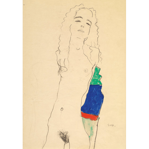 Egon Schiele Nudo femminile in piedi