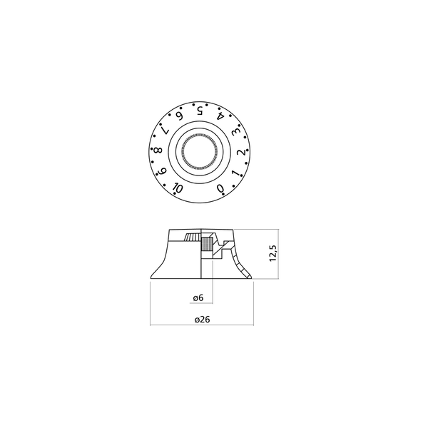 Yellow Parts EZ2219A Manopole di regolazione SG® Style Ambra 3 Pcs