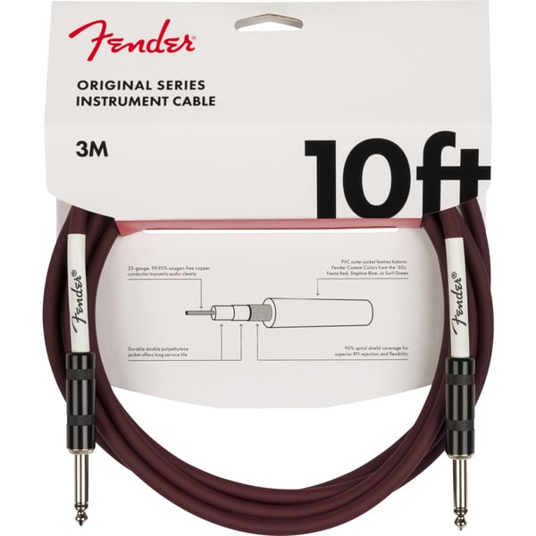 Cavo Fender Original Limited Edition Series Instrument Cable , 10', Oxblood. Modello 0990510275