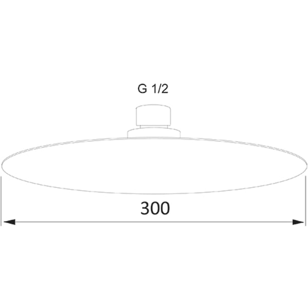 SOFFIONE DOCCIA TONDO DIAM. 300 MM CROMO MARIANI