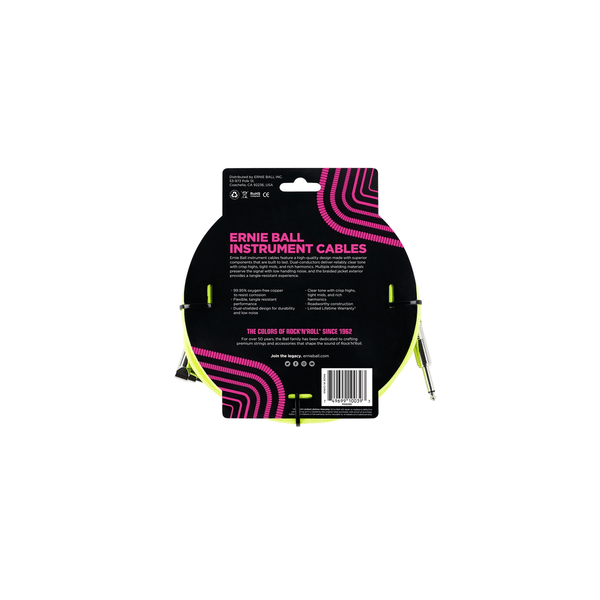Ernie Ball 6085 Cavo Braided Neon Yellow 5,49 m