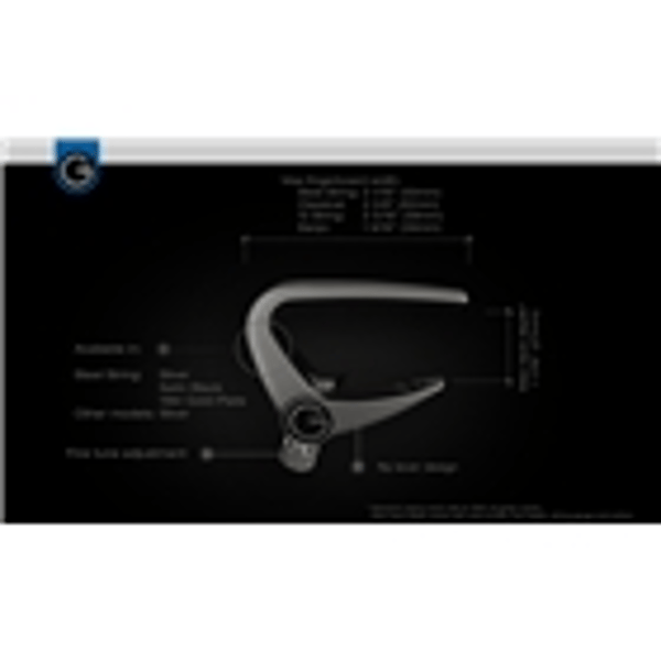 G7TH Newport 6 String Silver Capo