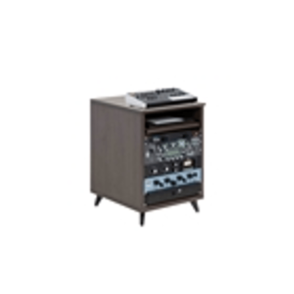 Gator Frameworks GFW-ELITEDESKRK-BRN Rack studio 10U in noce scuro<br>