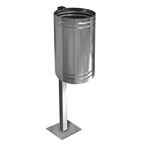 DH Cestino porta-rifiuti zincato con base