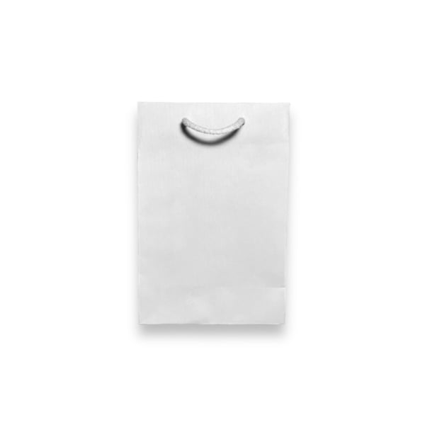 Buste in carta goffrata bianca 16x8x24 cm