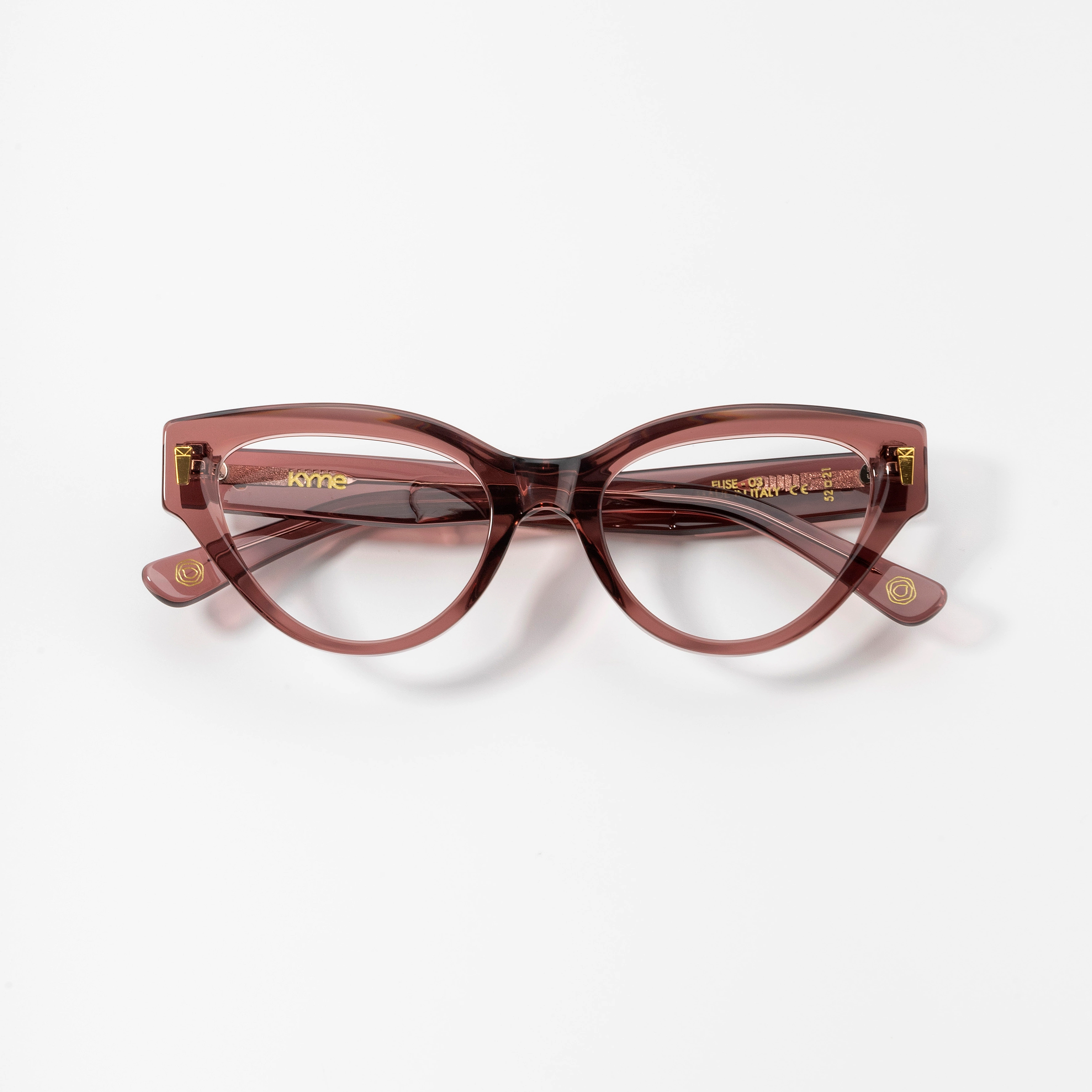 Kyme Eyewear Kyme Elisa Browne Sunglasses Handmade Cat-Eye Italian  Color Browne, Size Medium