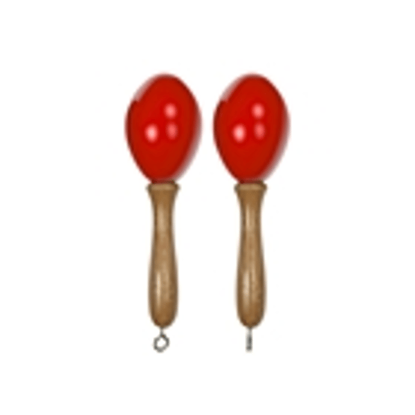Tanga MARACAS-ROUGE-S Maracas piccole in legno - Rosse