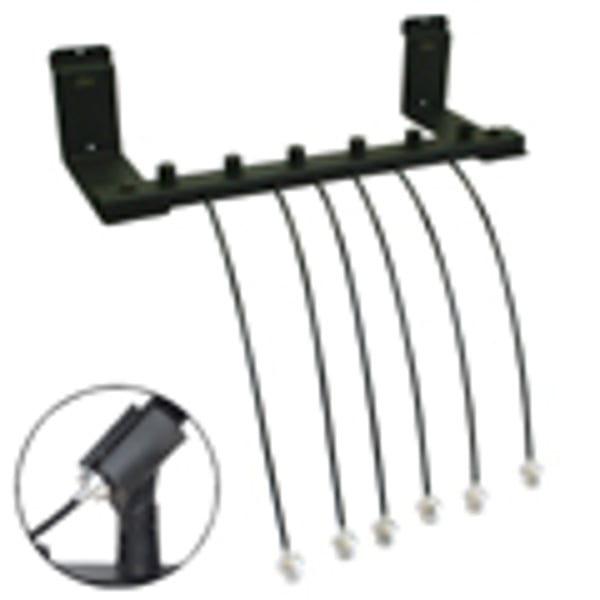 STRINGSWING Espositore da parete per 6 microfoni con lucchetti