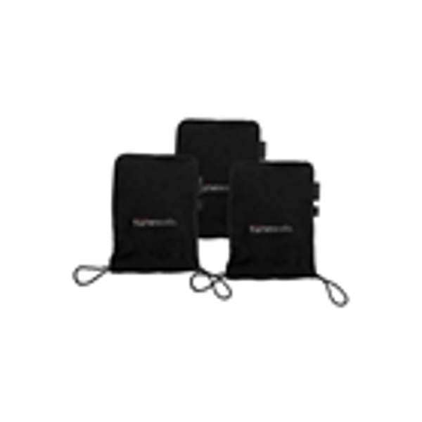 Gator Frameworks GFW-MICPOUCH-3PK Set di 3 custodie in velluto per microfoni da studio<br>