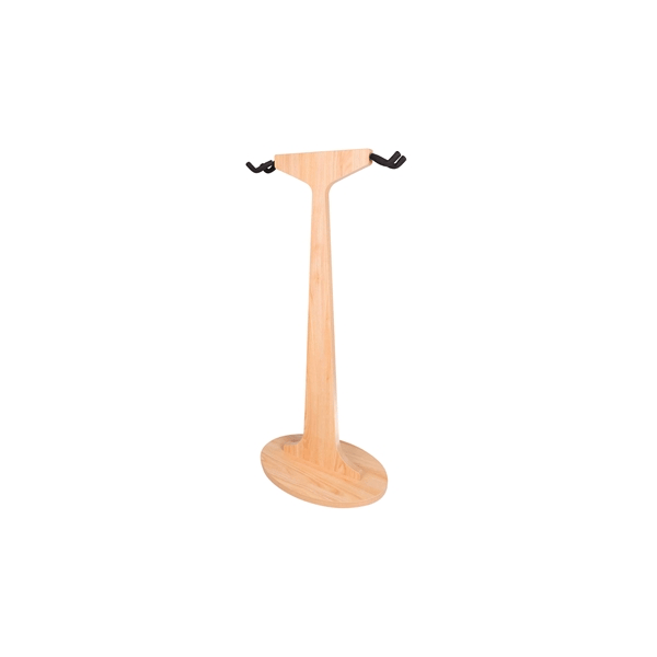 Gator Frameworks GFW-ELITEGTRHNGSTD-2X-MPL Stand appendi-chitarra doppio in finitura naturale acero opaco<br>