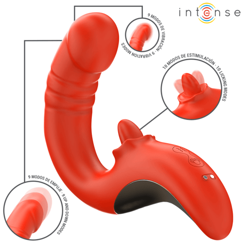 INTENSE FUN INTENSE - PAULINA VIBRATORE E STIMOLATORE A FORMA DI U ROSSO