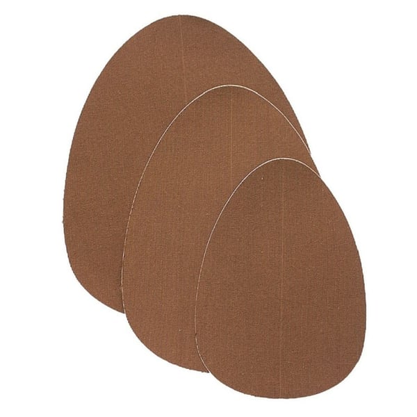 BYE BRA BREAST LIFT PADS + 3 PAIRS OF SATIN NIPPLE COVERS - DARK BROWN SIZE D-F