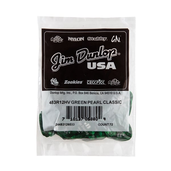 Dunlop 483R#12 Green Perloid - Heavy