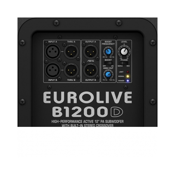 BEHRINGER B1200D-PRO EUROLIVE SUBWOOFER ATTIVO 500W WOOFER 12" CROSSOVER STEREO