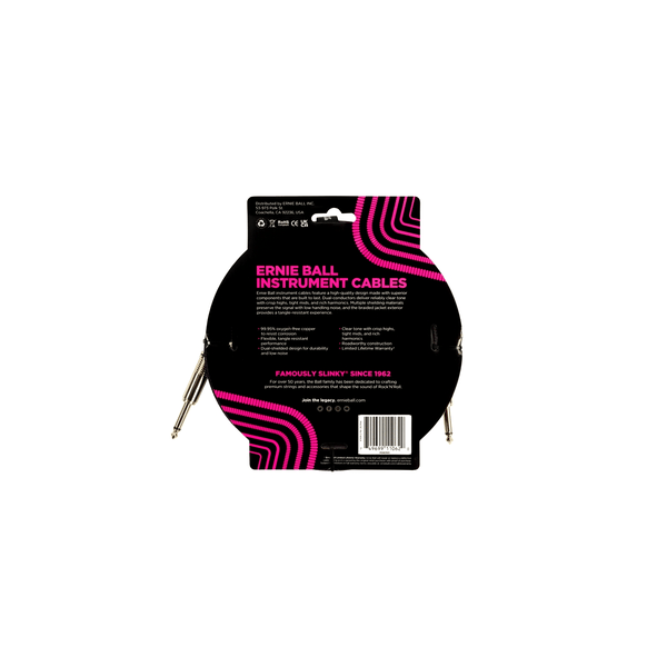 Ernie Ball 6393 Braided Straight Straight 3m
