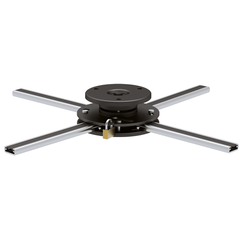 PROEL STAGE Supporto in alluminio da soffitto per proiettori fino a 20 kg di peso con sistema antifurto (lucchetto non incluso).
