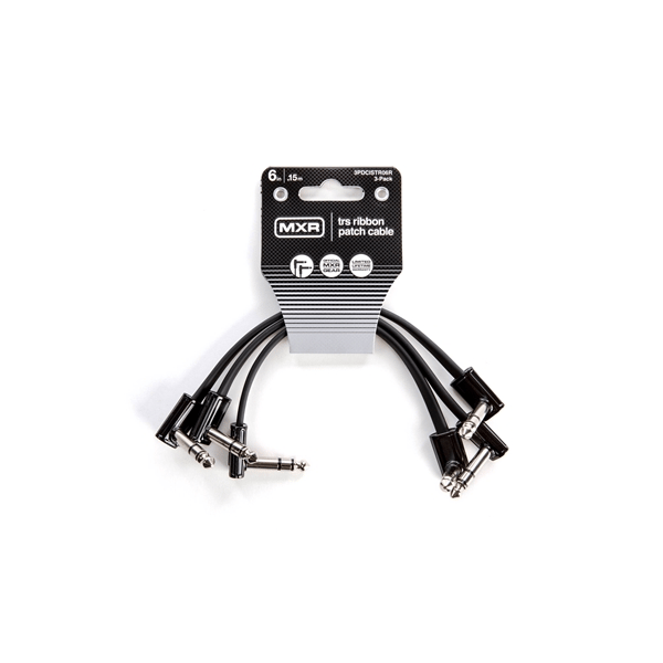 Mxr 3PDCISTR06R Cavi Patch Ribbon TRS 15cm confezione da 3