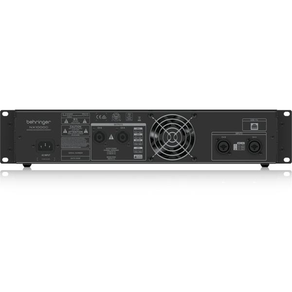 BEHRINGER NX1000D FINALE DI POTENZA 1000 WATT 2 CANALI CON COMPENSAZIONE AUTOMATICA DELL' IMPEDENZA + DSP