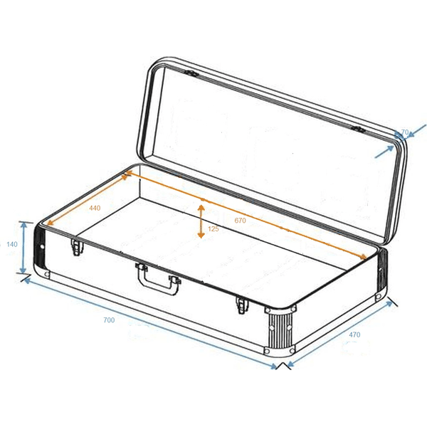 COBRA FC175 UNIVERSAL FOAM CASE FLIGHT CASE UNIVERSALE DIMENSIONI 681 x 456 x 194 MM