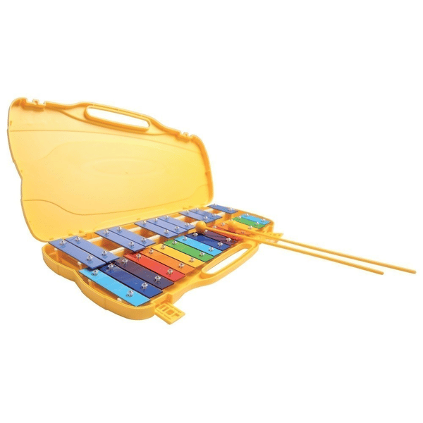 GEWA MUSIC GEWA 847002 METALLOFONO 25 CHIAVI PIASTRE COLORATE SOL 5-7 CON BATTENTI + ASTUCCIO IN PLASTICA