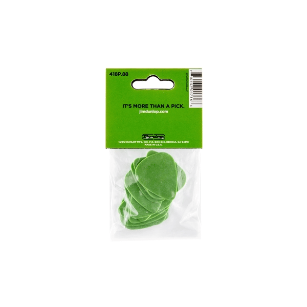 Dunlop 418P Tortex Standard Green .88