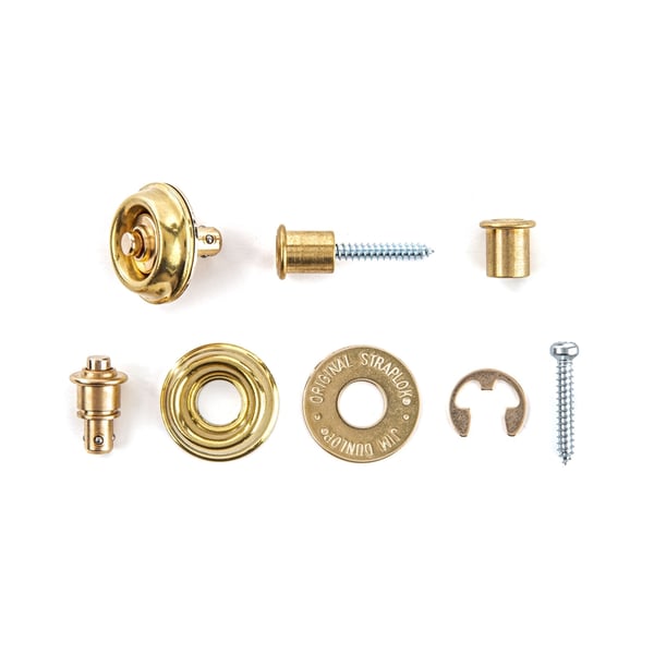 Dunlop SLS1402BR Straplok Flush Mount Strap Retainer System, Brass