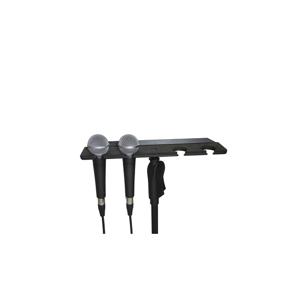 Gator Frameworks GFW-MIC-4TRAY Supporto multi-microfono per 4 microfoni<br>