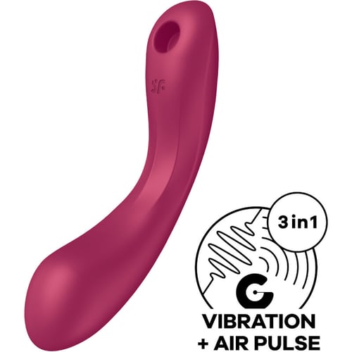 SATISFYER AIR PULSE SATISFYER - CURVE TRINITY 1 AIR PULSE VIBRAZIONE ROSSO